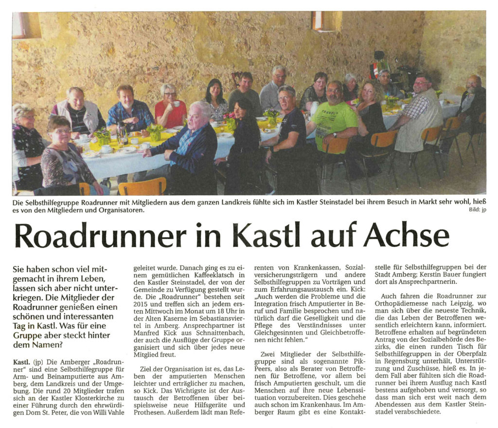 Roadrunner in Kastl auf Achse